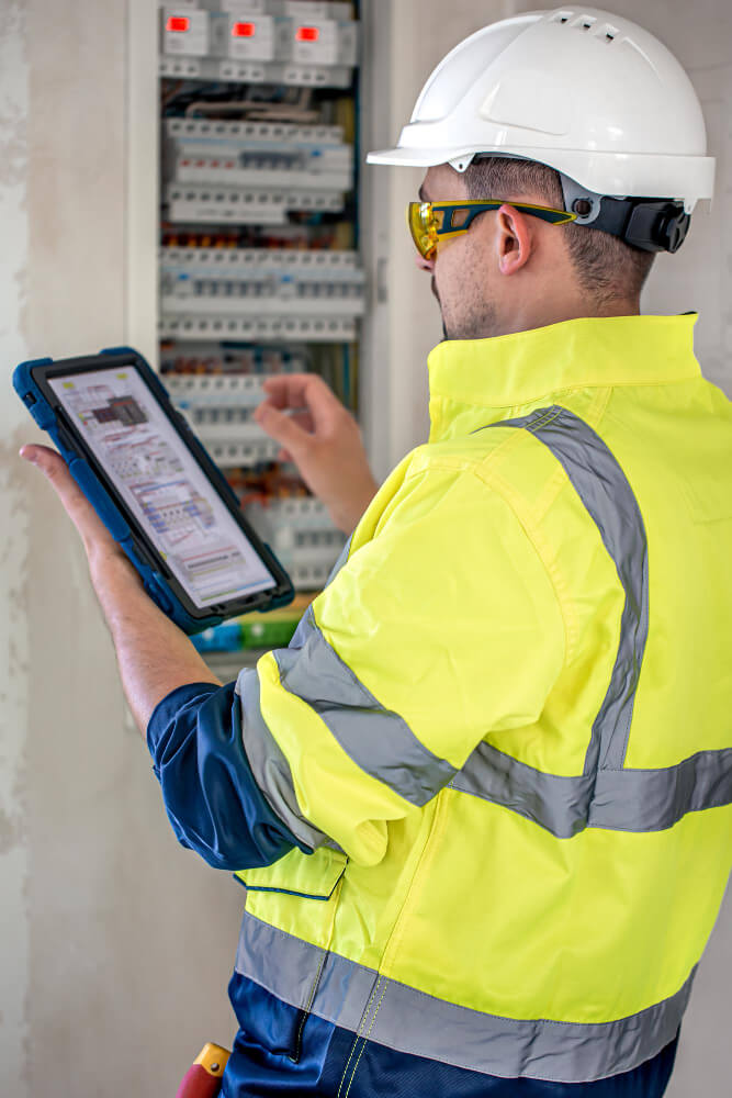 electrical-technician-looking-focused-while-working-switchboard-with-fuses (1) What Are Energy Audit Services?